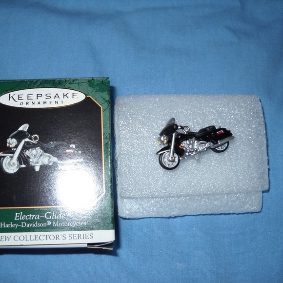 1999 Hallmark Mini Ornament Harley-Davidson - 1998 Electra-Glide Motorcycle #1 - Picture 2 of 6